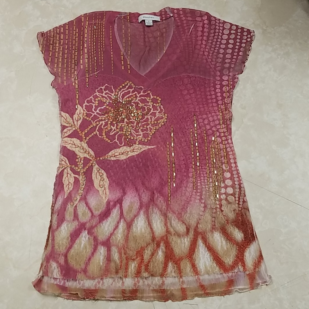 DRESS BARN sheer floral top